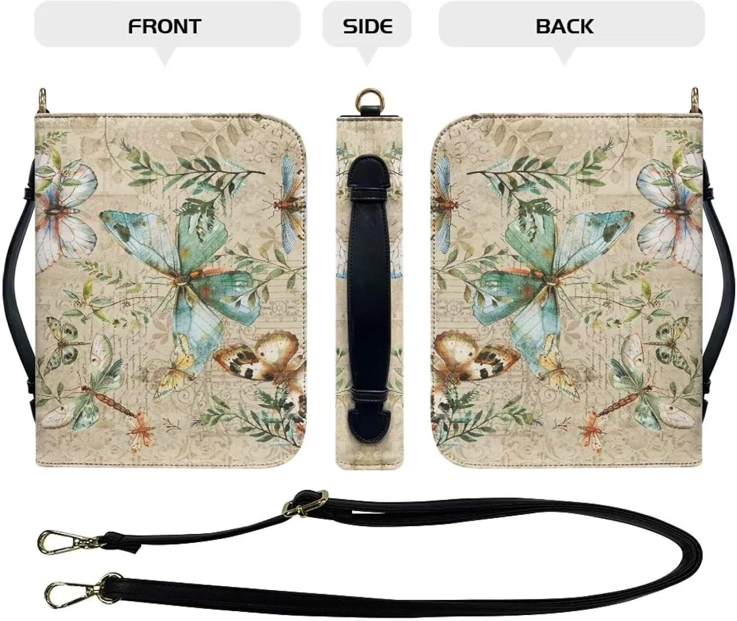 Bible Covers Leather Bible Organizer Case Bible Book Carrier Bag With Zipper Christian Gifts for Women