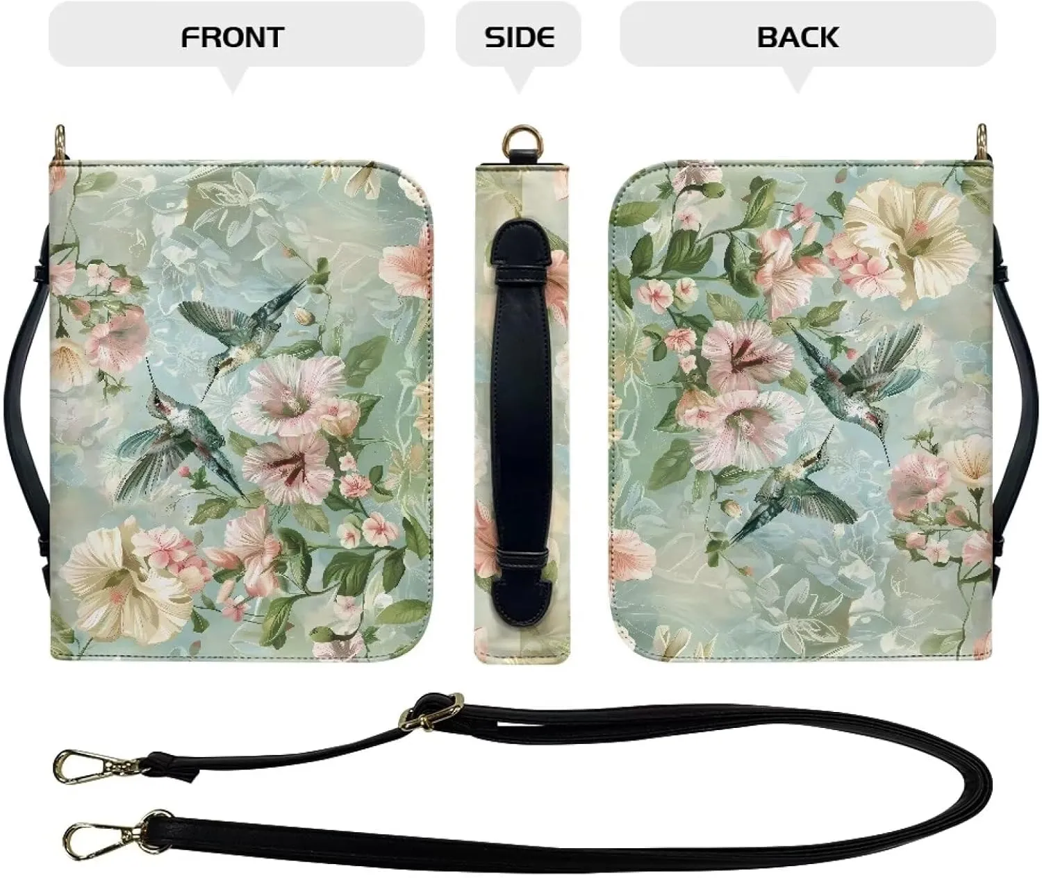 Bible Covers Leather Bible Organizer Case Bible Book Carrier Bag With Zipper Christian Gifts for Women