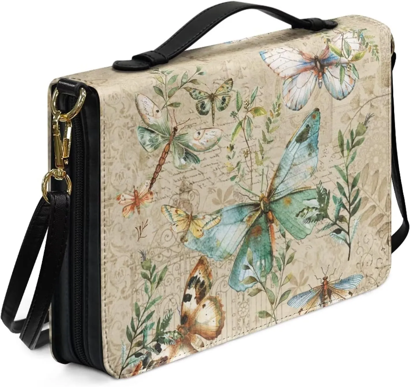 Bible Covers Leather Bible Organizer Case Bible Book Carrier Bag With Zipper Christian Gifts for Women