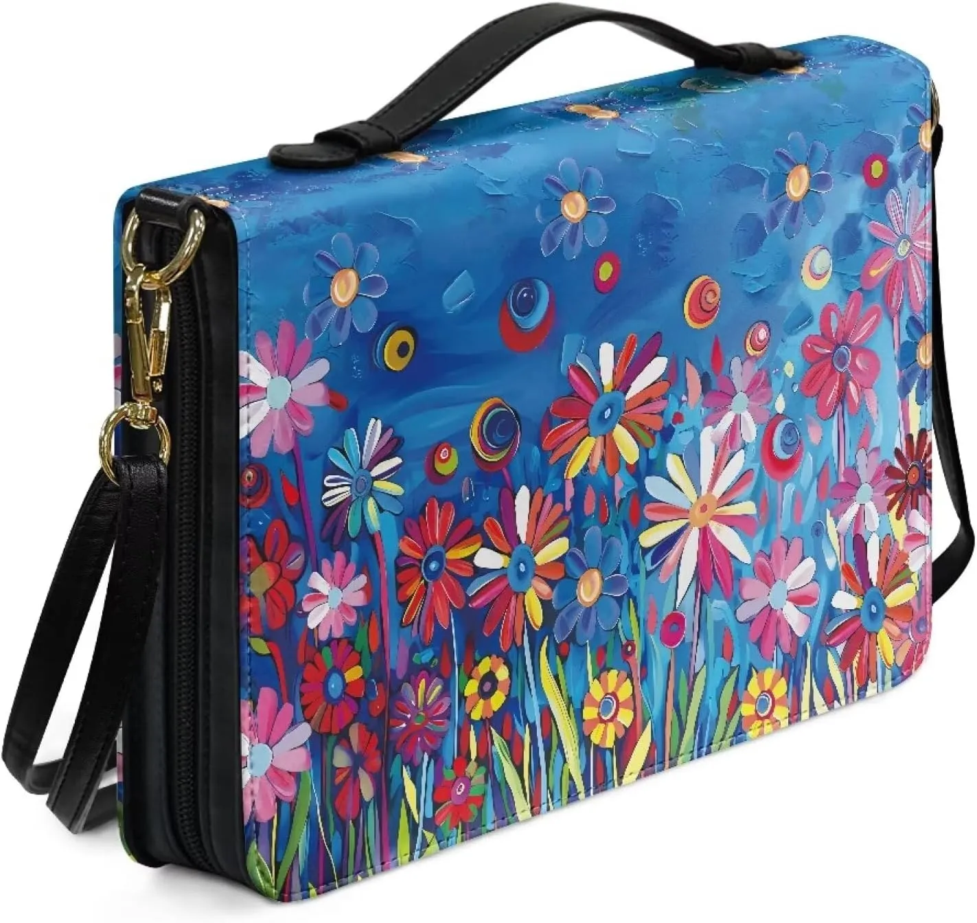 Bible Covers Leather Bible Organizer Case Bible Book Carrier Bag With Zipper Christian Gifts for Women