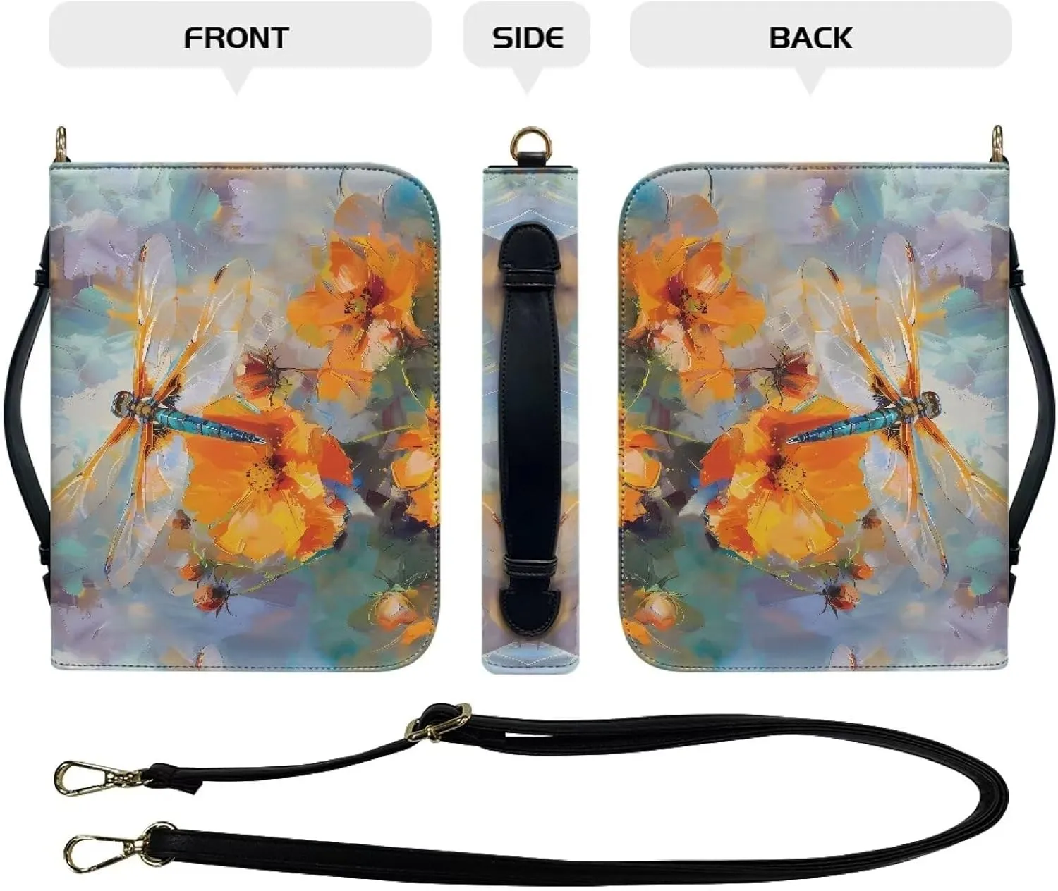 Bible Covers Leather Bible Organizer Case Bible Book Carrier Bag With Zipper Christian Gifts for Women