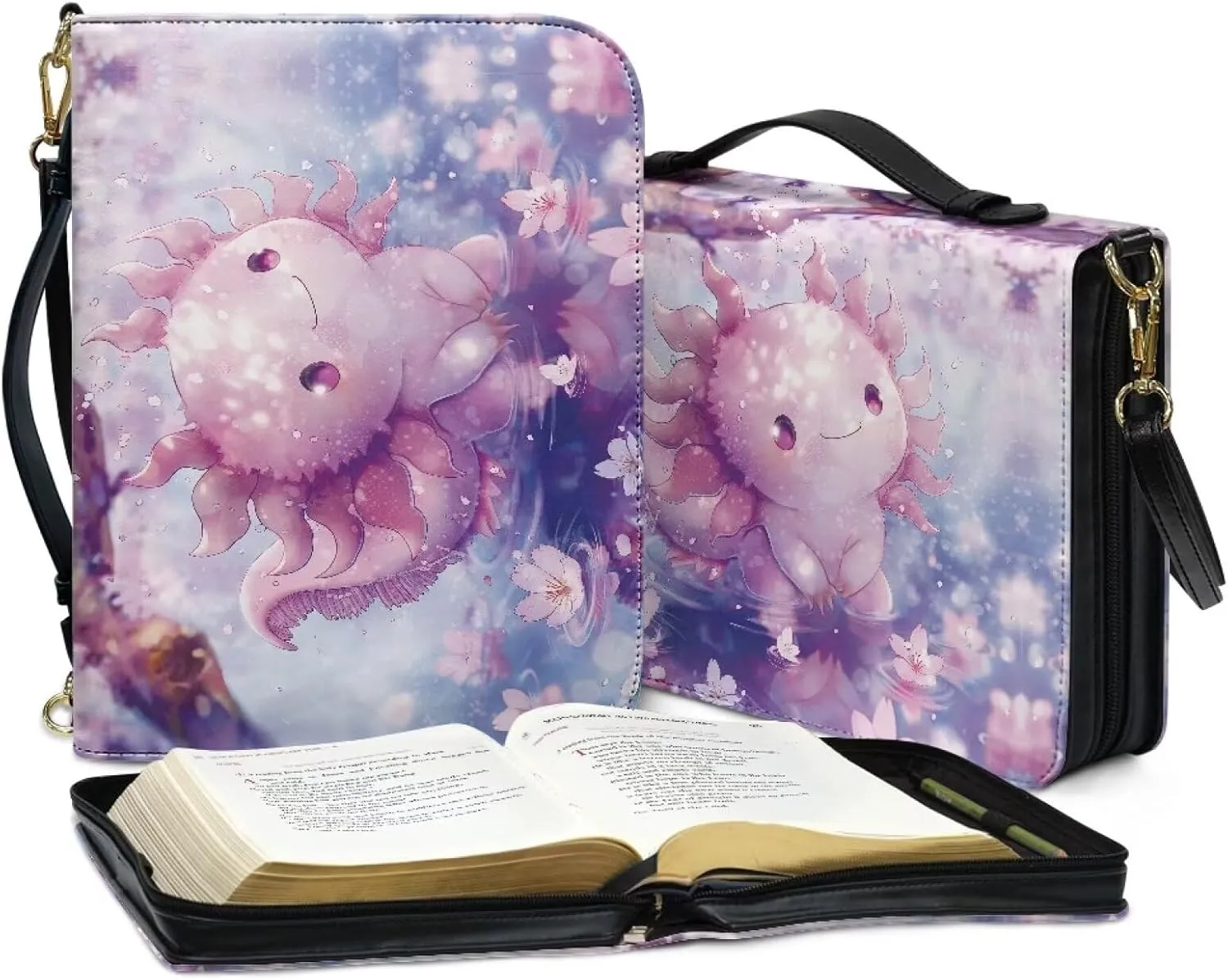 Bible Covers Leather Bible Organizer Case Bible Book Carrier Bag With Zipper Christian Gifts for Women