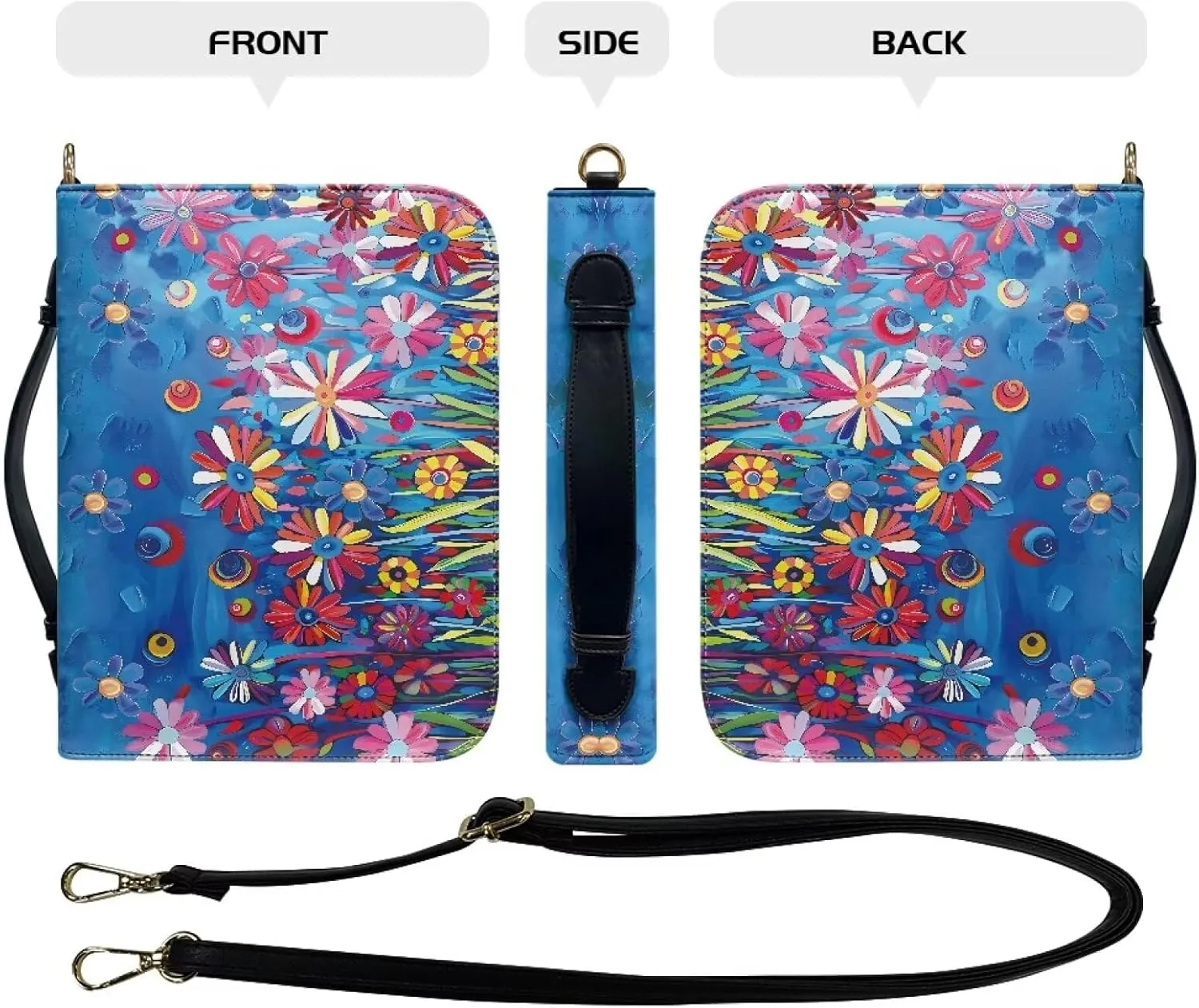 Bible Covers Leather Bible Organizer Case Bible Book Carrier Bag With Zipper Christian Gifts for Women
