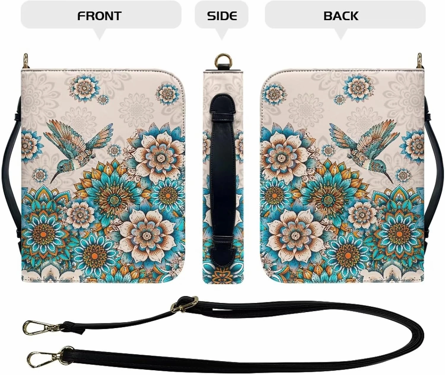 Bible Covers for Women Bible Holder Case Waterproof Bible Protector PU Leather Bible Organizer Bag