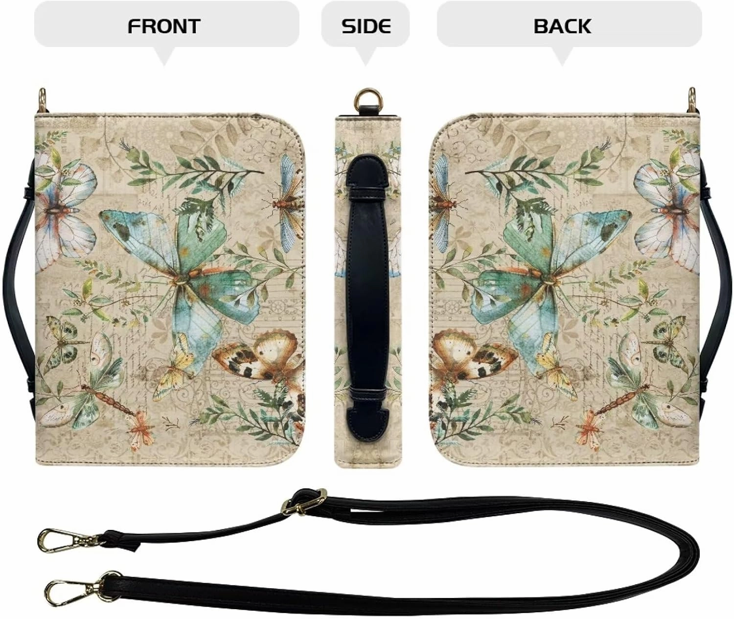 Bible Covers Leather Bible Organizer Case Bible Book Carrier Bag With Zipper Christian Gifts for Women