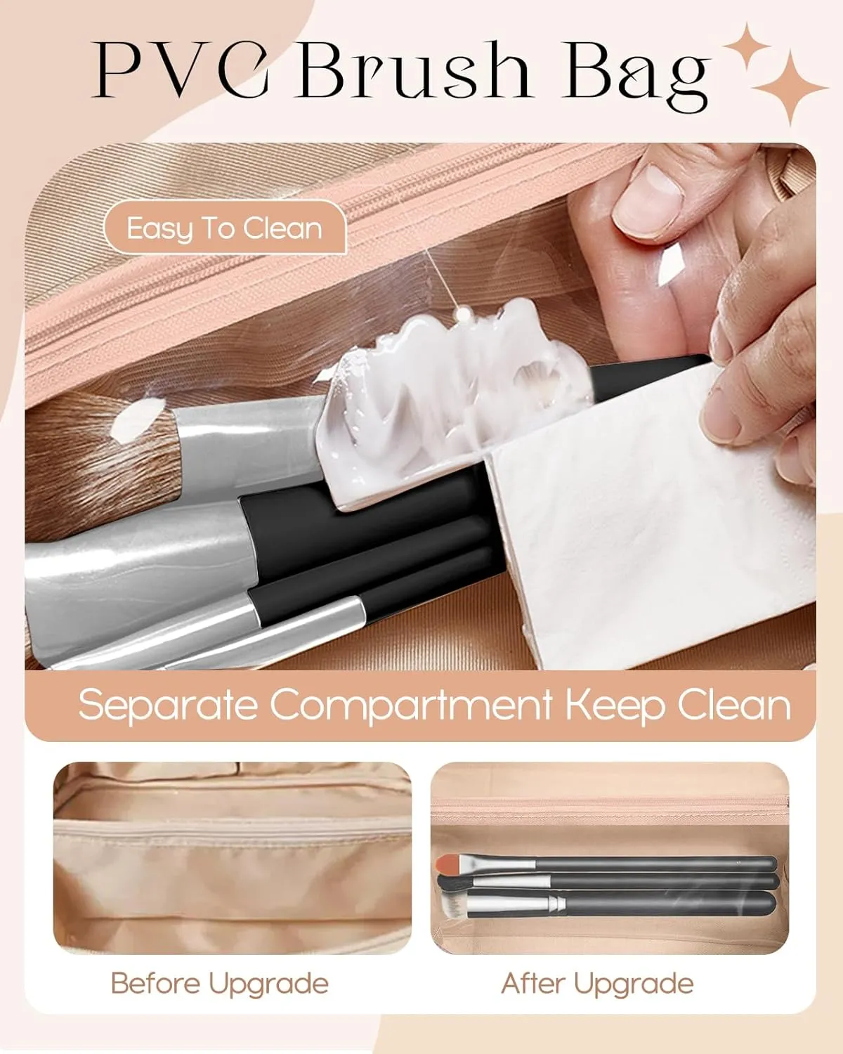 Bistup Makeup Bag Travel Cosmetic Bag Toiletry Make Up Bags Cute Women Large Capacity Big Medium Leather Flower Aesthetic Girl Teen Teenage Foldable Expandable Open Flat Zip