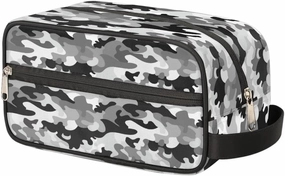 Black Grey Camouflage Hanging Makeup Bag,Toiletry Bag for Women Girl,Travel Cosmetic Bag,Approved Hygiene Bag Waterproof Dopp Kit Organizer for Toiletries Shower Bathroom Carry-on Accessories Gifts