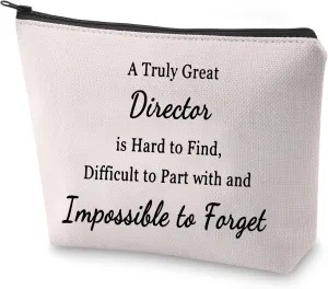 BLUPARK Director Gift Director Cosmetic Bag A Truly Great Director Canvas Makeup Bag for Band Theater Movie Director (Truly Great Director)