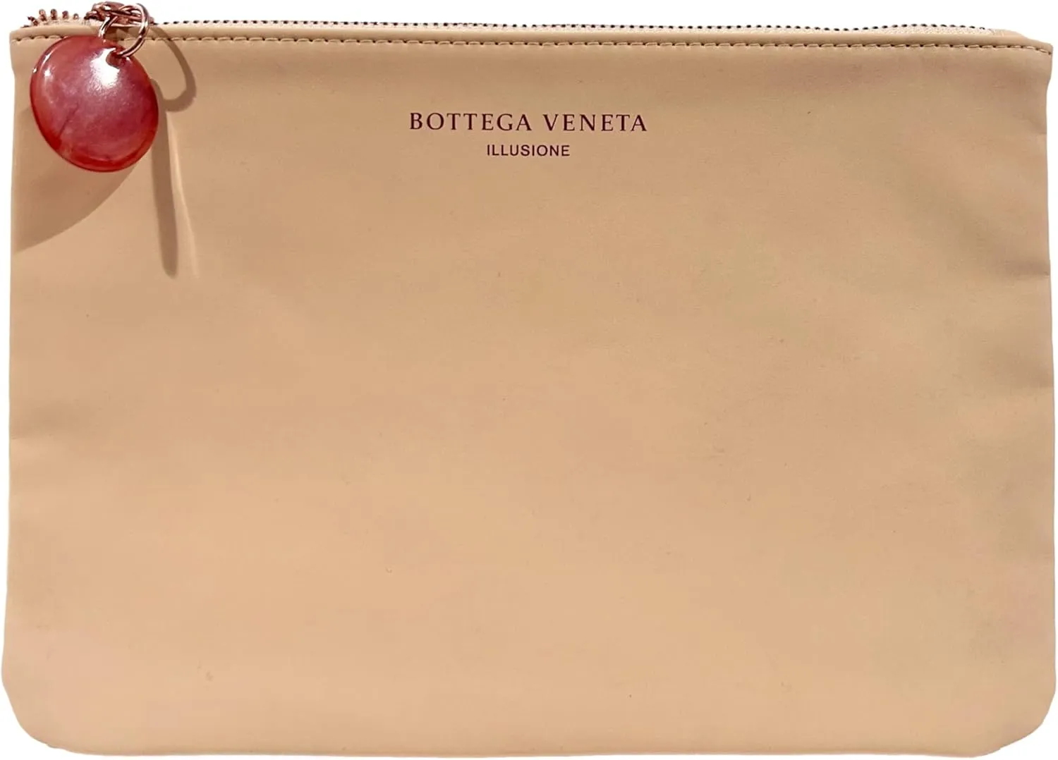 Bottega Veneta ILLUSIONE Leather Zip Cosmetic Pouch Makeup Fragrance Bag (9L X 6H x 0.2 W) - SMALL GIFT BAG - 1467