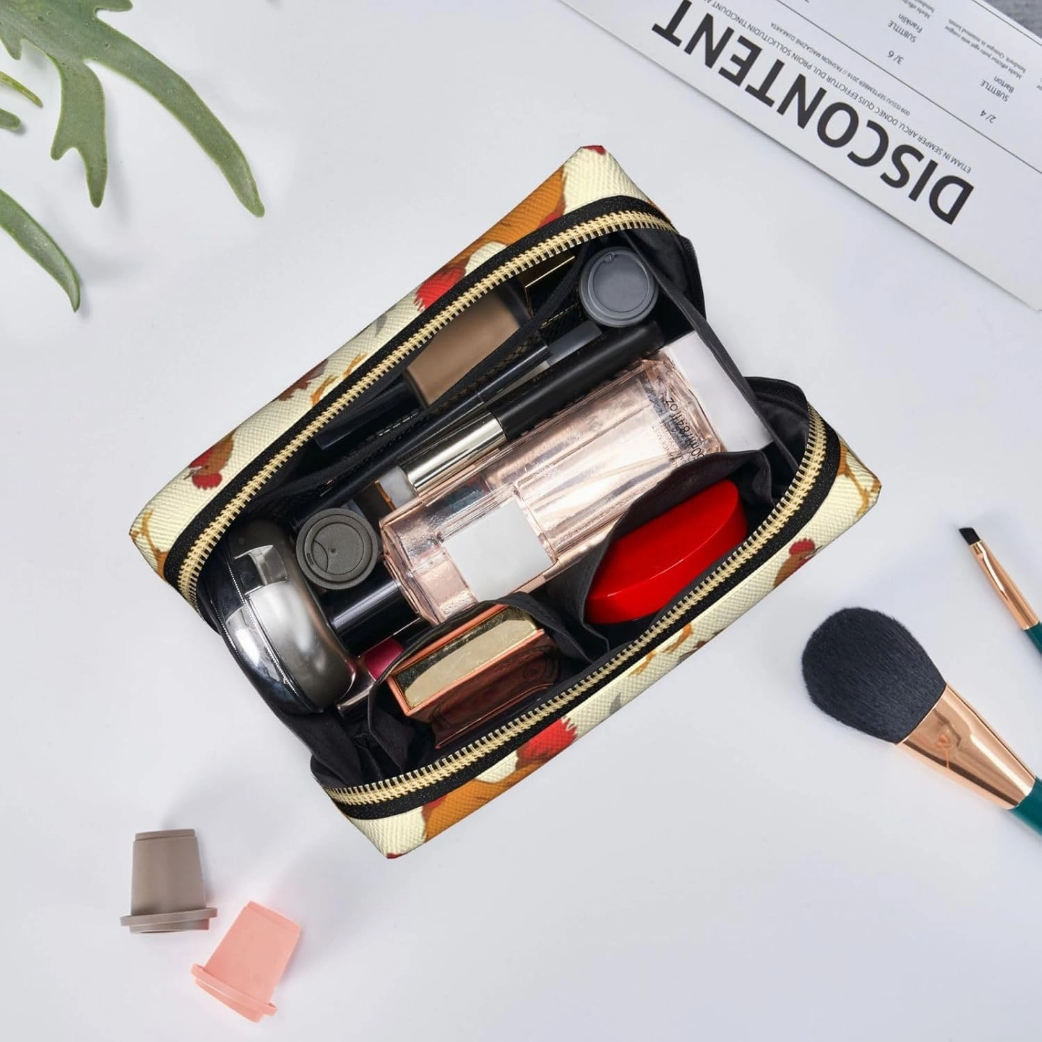 Brood Of Chickens Toiletry Pouch, Travel-Friendly Makeup Organizer For Makeup Brushes, Lipsticks