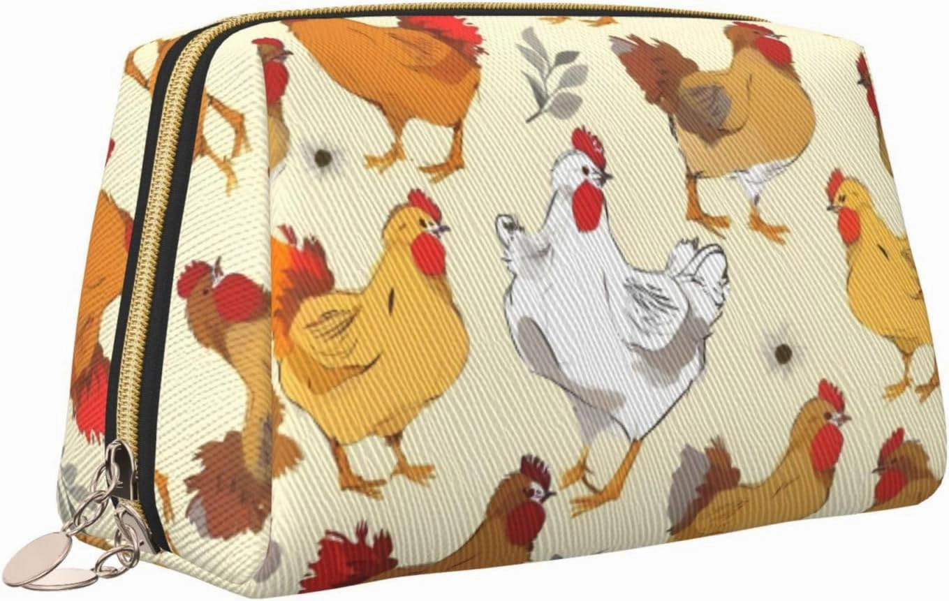 Brood Of Chickens Toiletry Pouch, Travel-Friendly Makeup Organizer For Makeup Brushes, Lipsticks