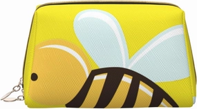 Cartoon Bee Toiletry Pouch, Travel-Friendly Makeup Organizer For Makeup Brushes, Lipsticks