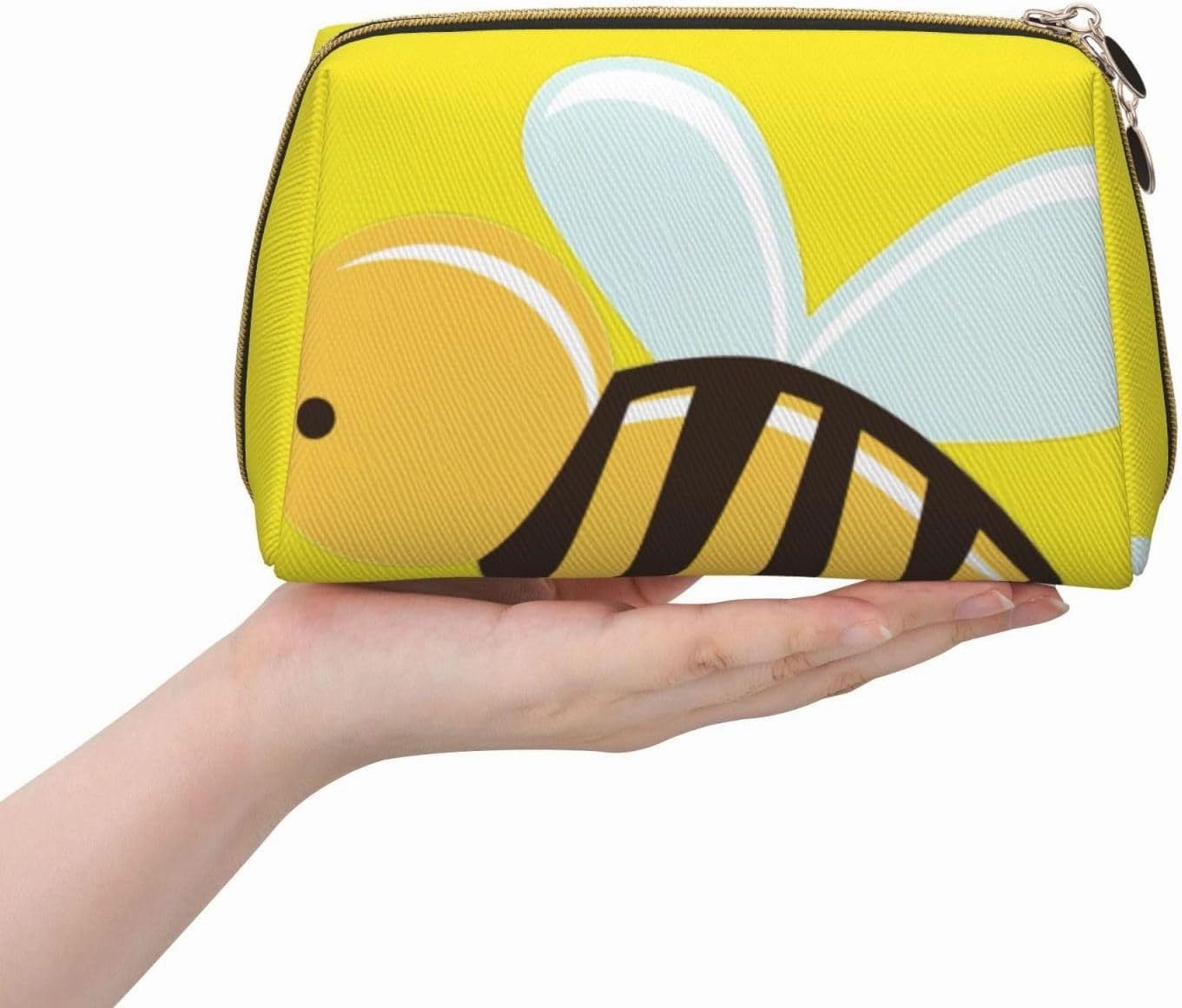 Cartoon Bee Toiletry Pouch, Travel-Friendly Makeup Organizer For Makeup Brushes, Lipsticks