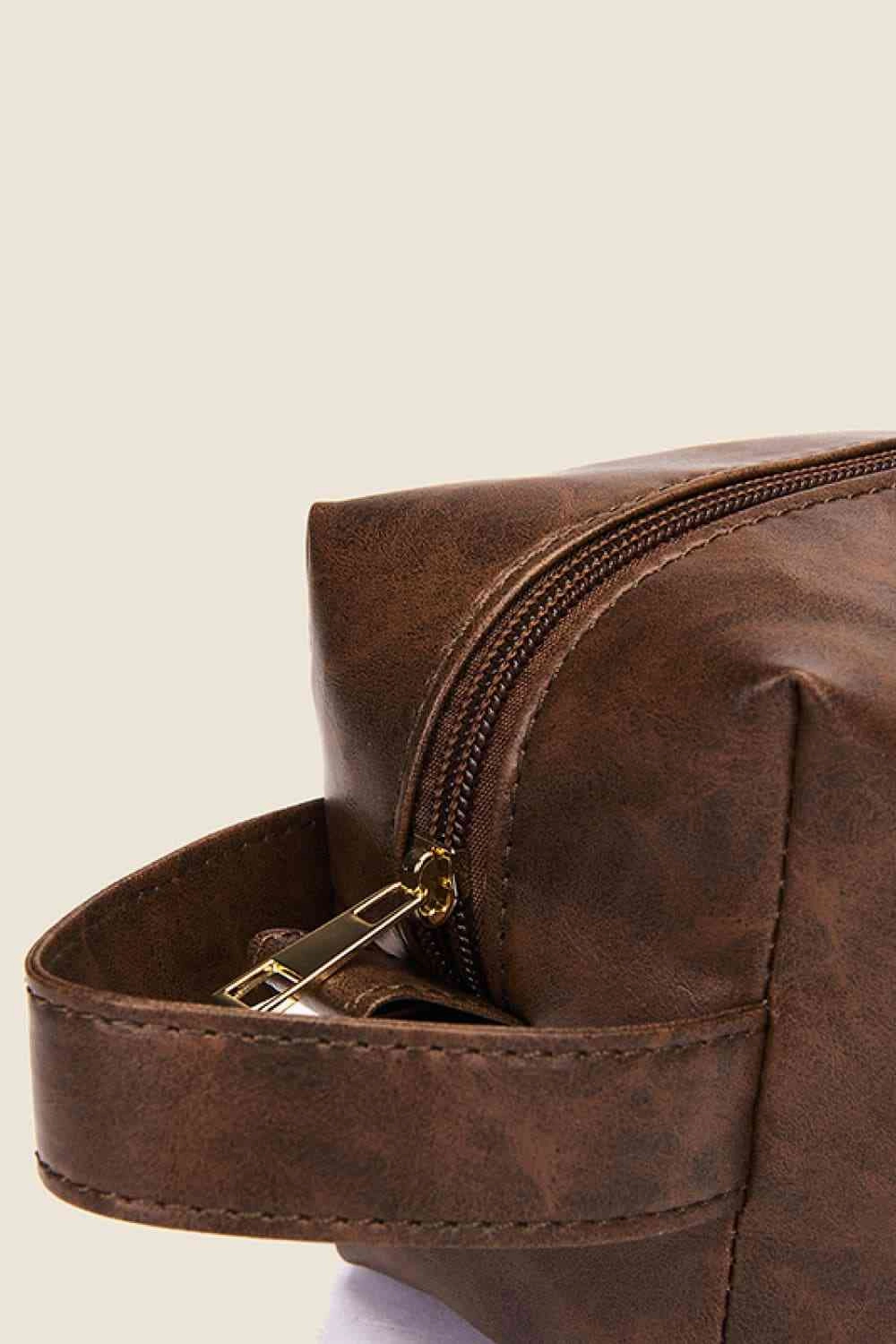 Chic PU Leather Makeup Bag for Elegant Beauty Storage