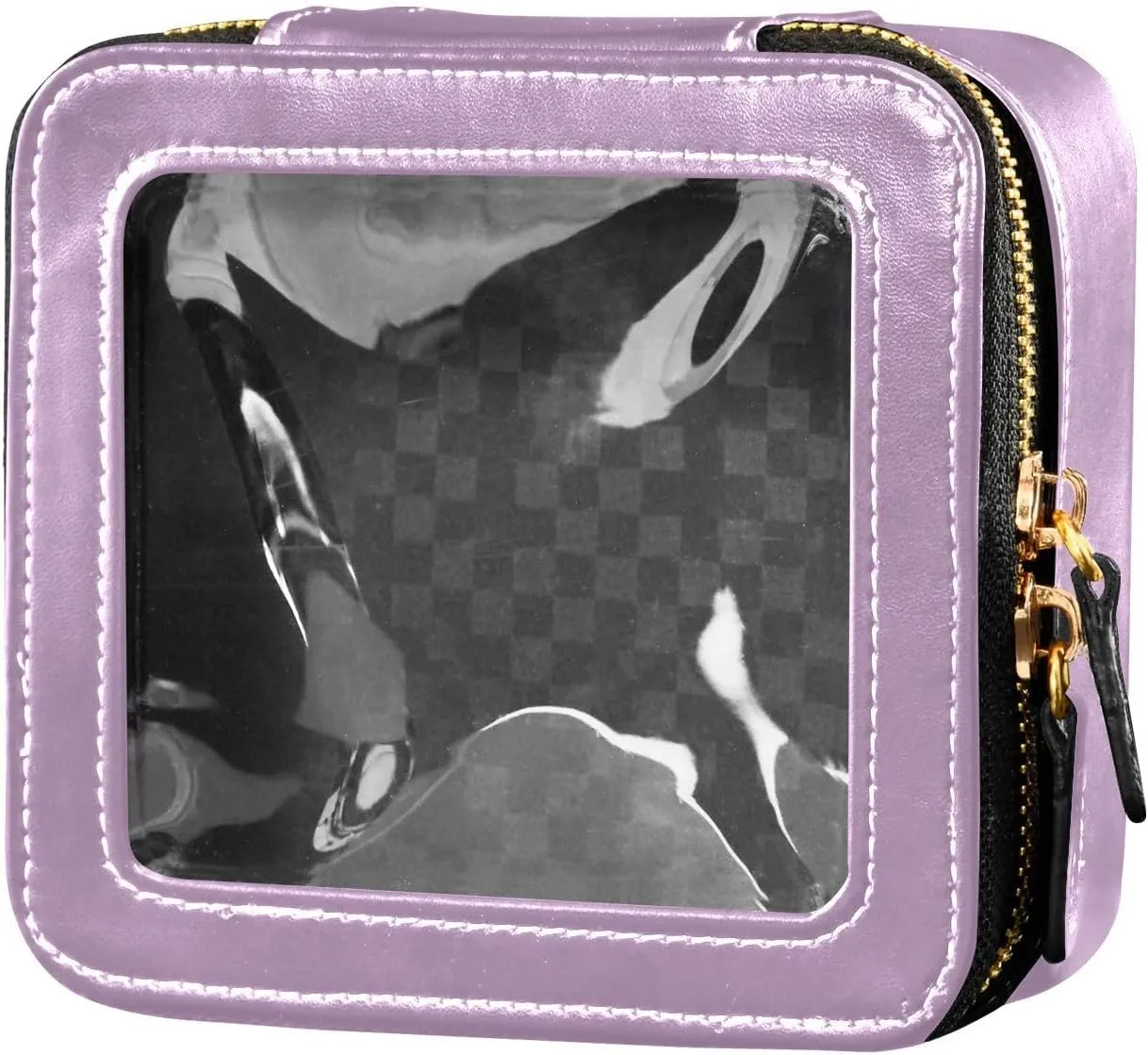 CHIFIGNO Lilac Travel Makeup Bag,Cute Bag for Makeup,Travel Cosmetic Bags for Women