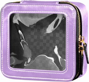 CHIFIGNO Mauve Makeup Bag for Travel, Cosmetic Bag for Traveling, Toiletry Bags for Traveling Women