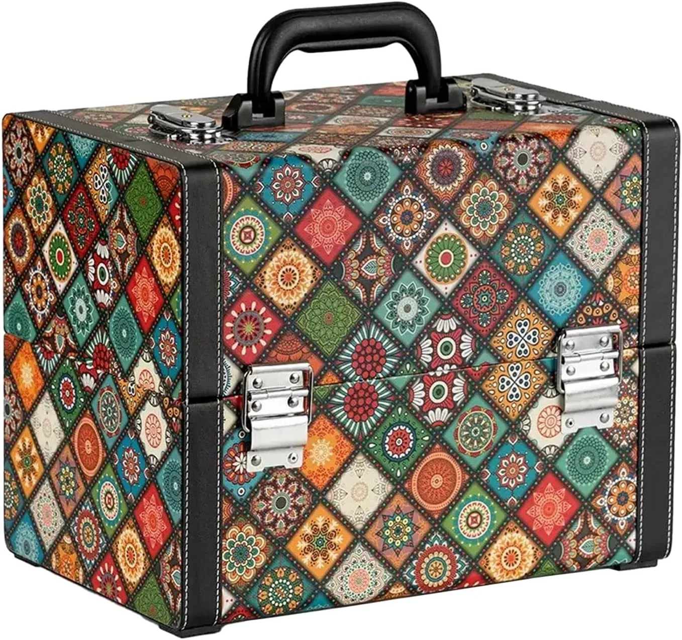 Cosmetic Case Portable Travel Beauty Box Waterproof Makeup Bag Organiser Bag Makeup Artist Bag Multifunction Bag Travel Makeup Case Beauty Train Case Leather Cosmetic Case cosmetic case ( Color : Colo