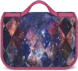 Cosmic Galaxy with Nebula Toiletry Bag with Hanging Hook Large Cosmetic Bags Detachable Makeup Pouch Bathroom Accessories