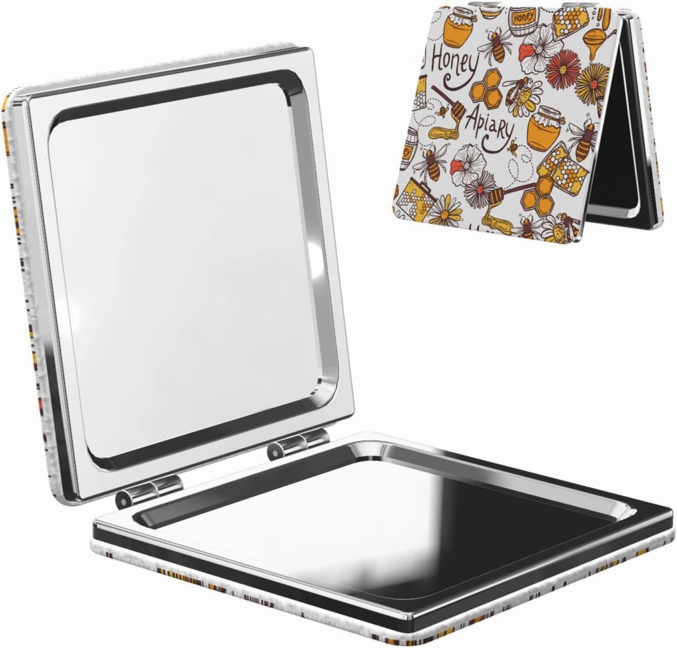 Countryside Honey Bee Apiary Women Small Makeup Mirror Compact Handheld Cosmetic Mirror for Purse Pocket
