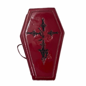 Crimson Coffin Gothic Makeup Pouch