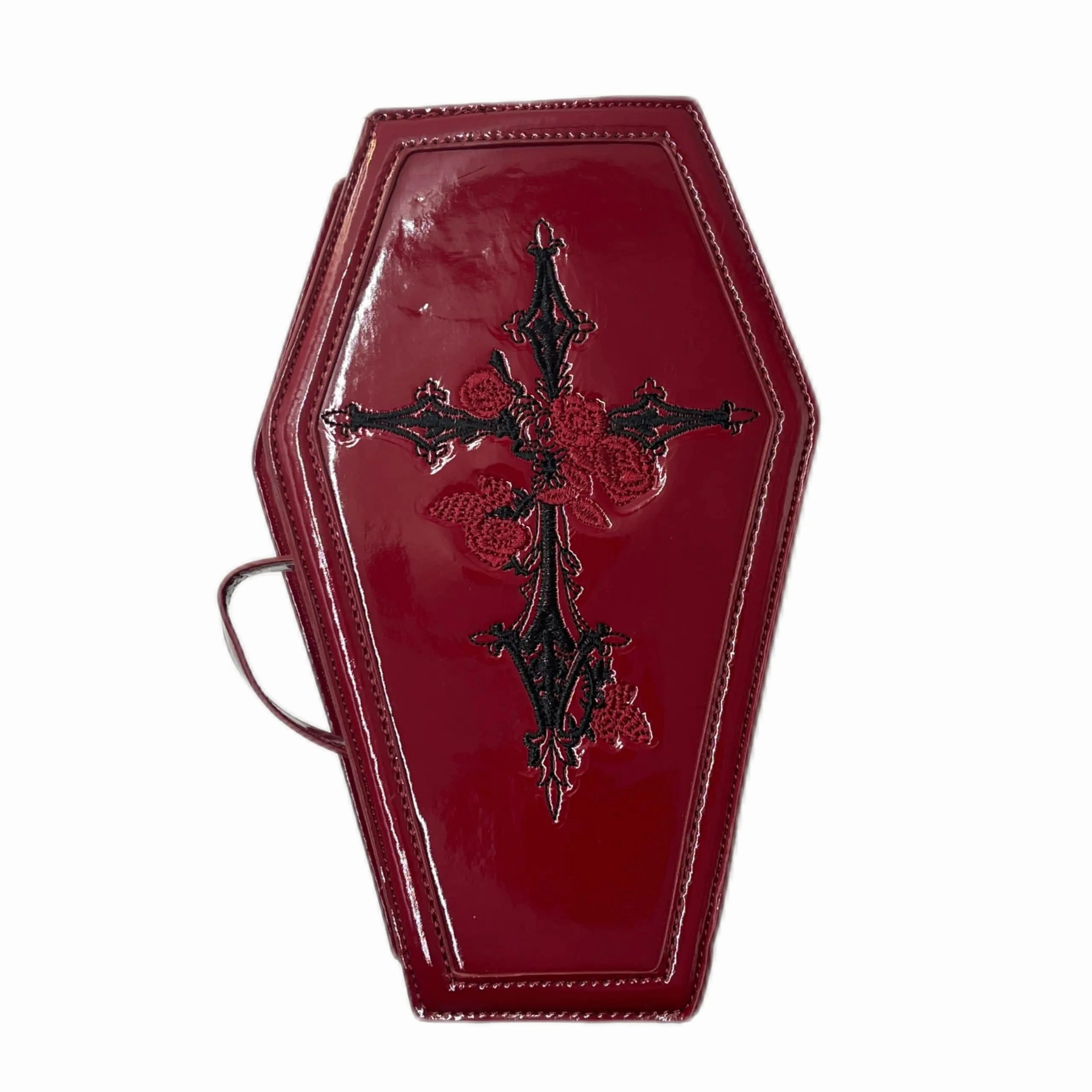Crimson Coffin Gothic Makeup Pouch