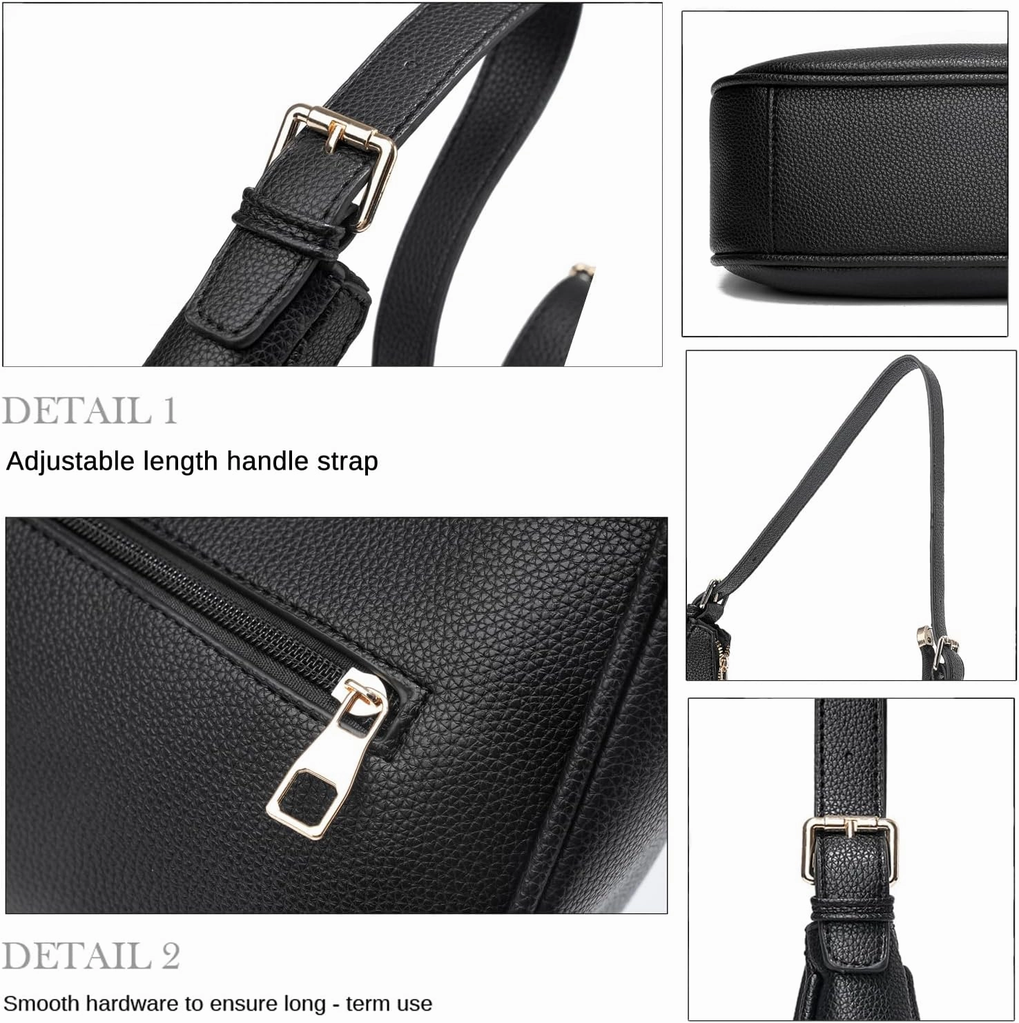 CROJUYI Small Crescent Shoulder Bags Purses for Women Retro Classic Clutch Hobo Tote Purse and Handbag Cute Crossbody Bags