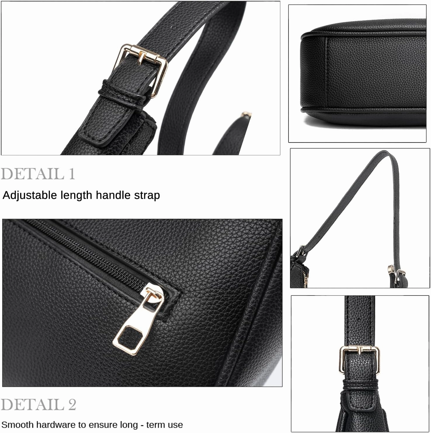 CROJUYI Small Crescent Shoulder Bags Purses for Women Retro Classic Clutch Hobo Tote Purse and Handbag Cute Crossbody Bags