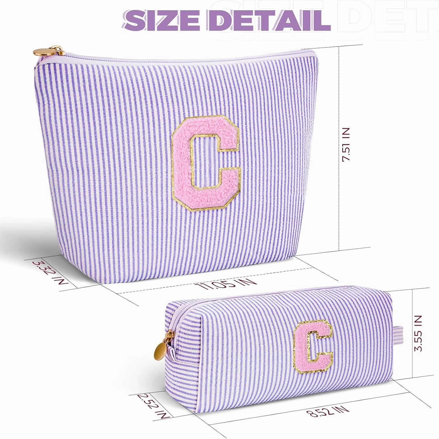 Customized Mothers Day Gifts - Birthday Gift for Mom,Gifts From Daughter,Mother in Law Gifts,Mama Gift Idea,Makeup Bag Set Cosmetic Bag - Lavender,C