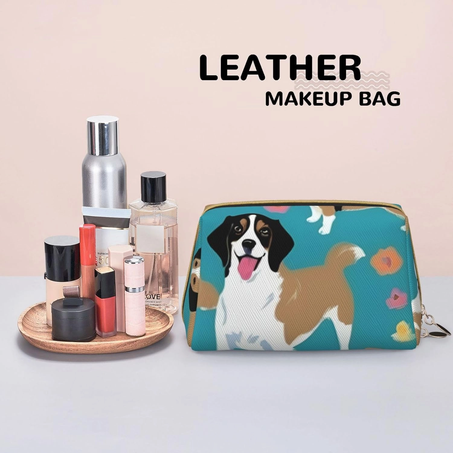 Cute Corgi Toiletry Pouch, Travel-Friendly Makeup Organizer For Makeup Brushes, Lipsticks