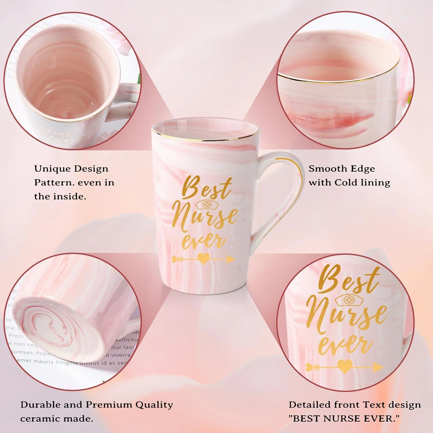 DHQH Nurse Gifts for Women, Nurse Appreciation Gift Set for Nursing RN Nurses Practitioner, Nurses Week Gifts Basket with 11 Oz Coffee Mug Canvas Tote Bag