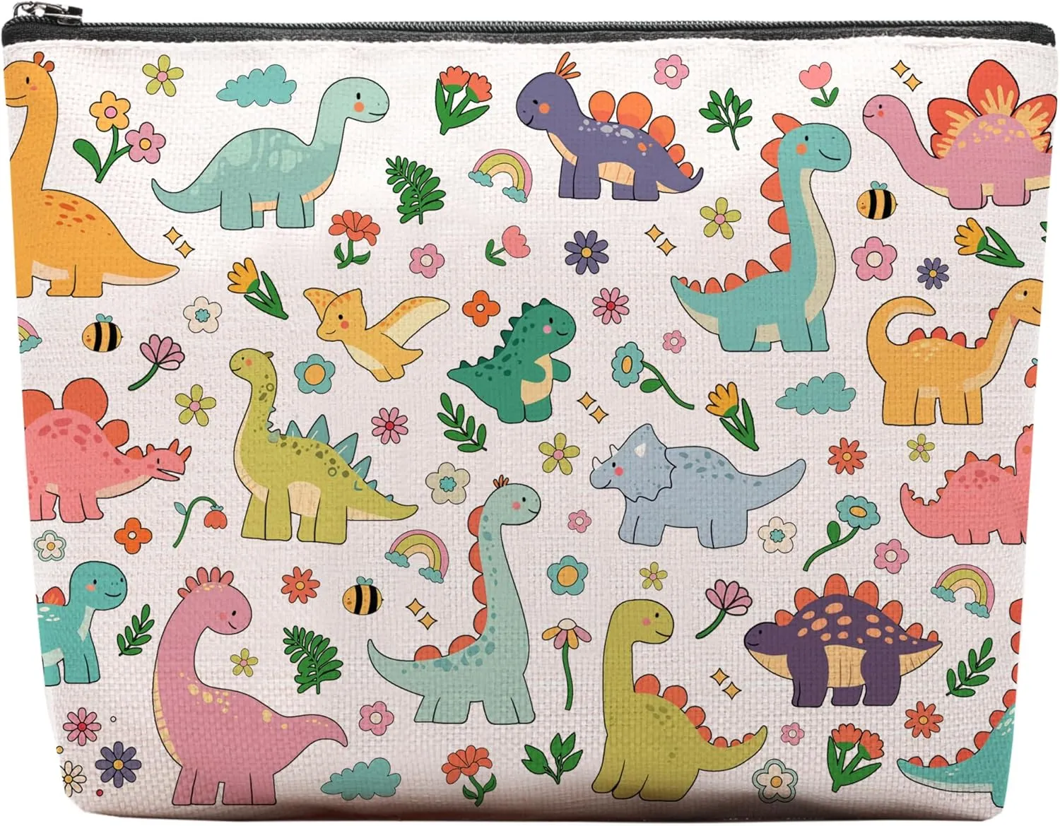Dinosaurs Makeup Bag, Cute Dinosaurs Gifts For Women Men, Cute Dinosaur Makeup Pouch, Travel Toiletry Bag With Zipper, Birthday Graduation Christmas Gifts For Women Mom Sister Best Friend