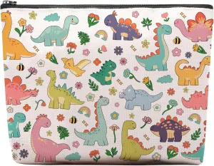 Dinosaurs Makeup Bag, Cute Dinosaurs Gifts For Women Men, Cute Dinosaur Makeup Pouch, Travel Toiletry Bag With Zipper, Birthday Graduation Christmas Gifts For Women Mom Sister Best Friend