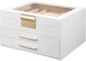 Drawer-Style Jewelry Box Storage Box Makeup Box Ring Earrings Necklace Bracelet Watch Small Accessories Three-Layer Storage Box