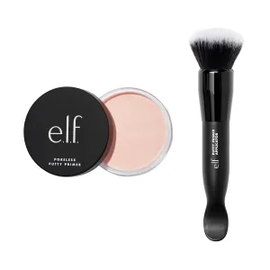 e.l.f. Poreless Putty Primer & Brush Duo, Set of 2, Includes Primer & Brush & Applicator