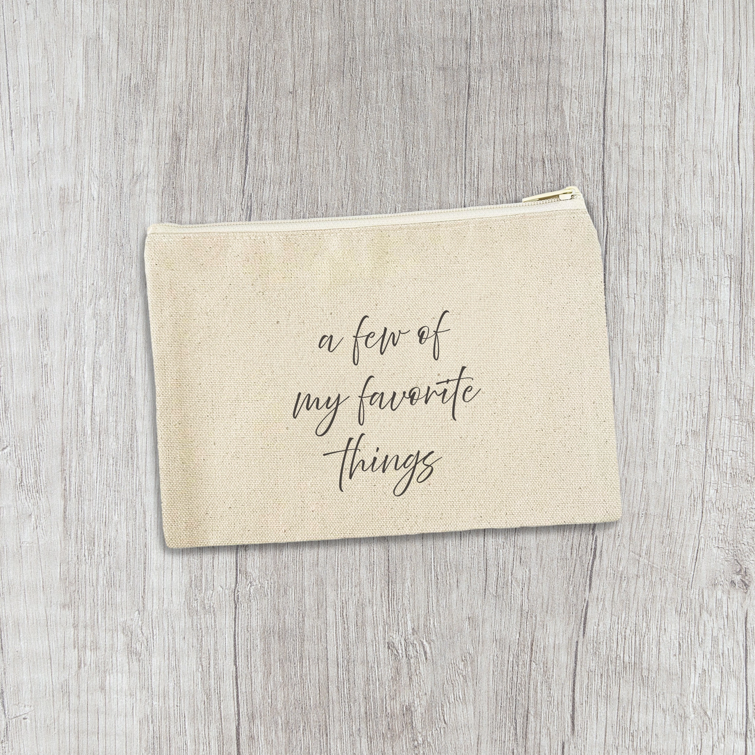 Favorite Things - Canvas Zipper Pouch