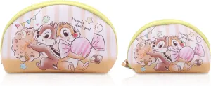 Finex 2 pcs Set Chip n Dale PU Leather ONE Cosmetic Bag Make up Organizer   ONE Coin Purse with Straps
