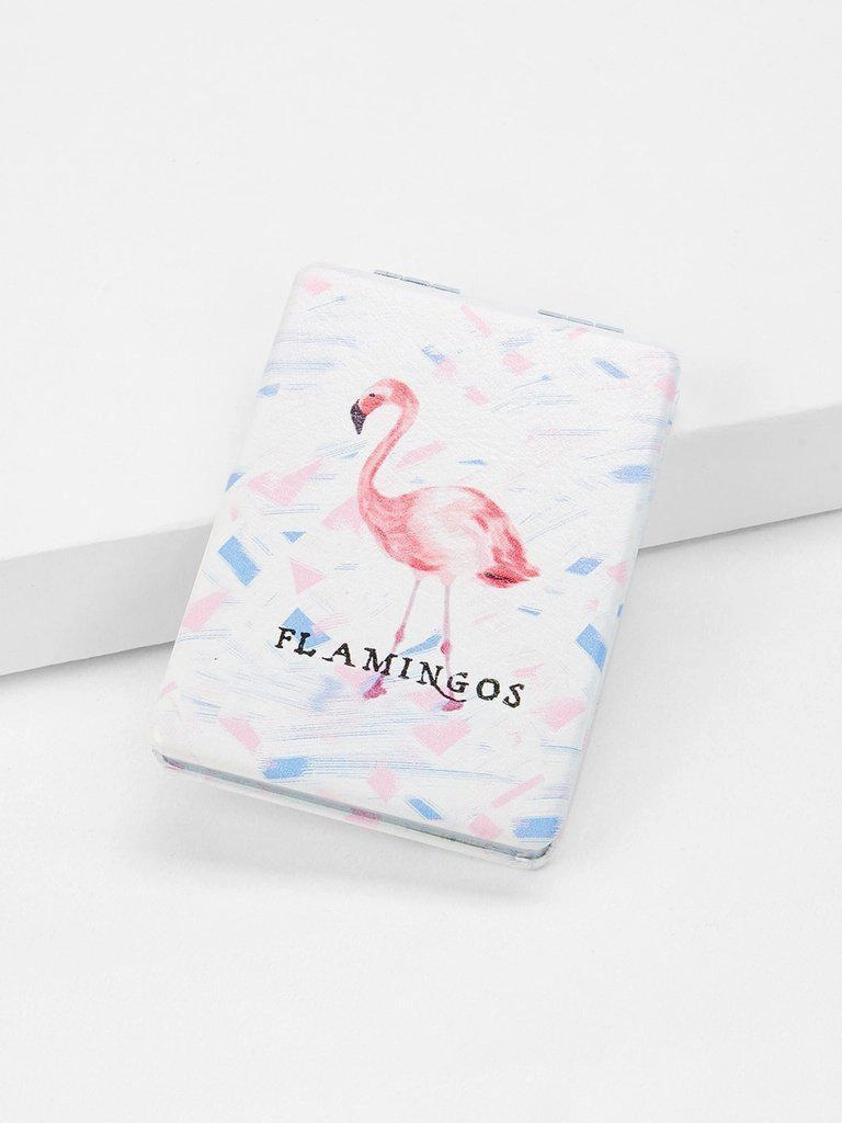 Flamingo Print Mirror