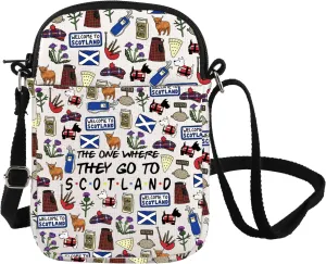 FOTAP Edinburgh Travel Crossbody Bag Scotland Messenger Bag Scottish Heritage Gift Scotland Souvenir Travel Gift For Lover