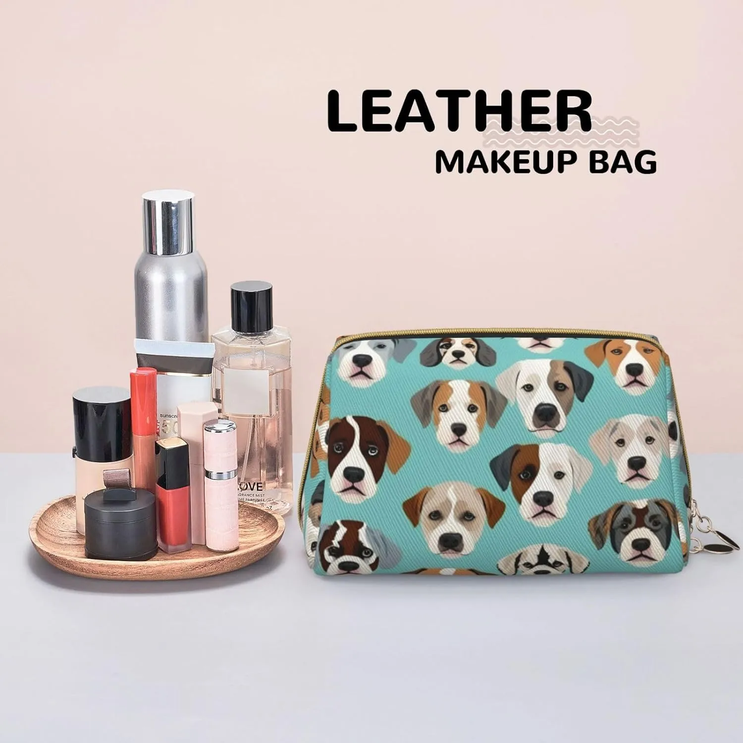 Funny English Bulldog Toiletry Pouch, Travel-Friendly Makeup Organizer For Makeup Brushes, Lipsticks