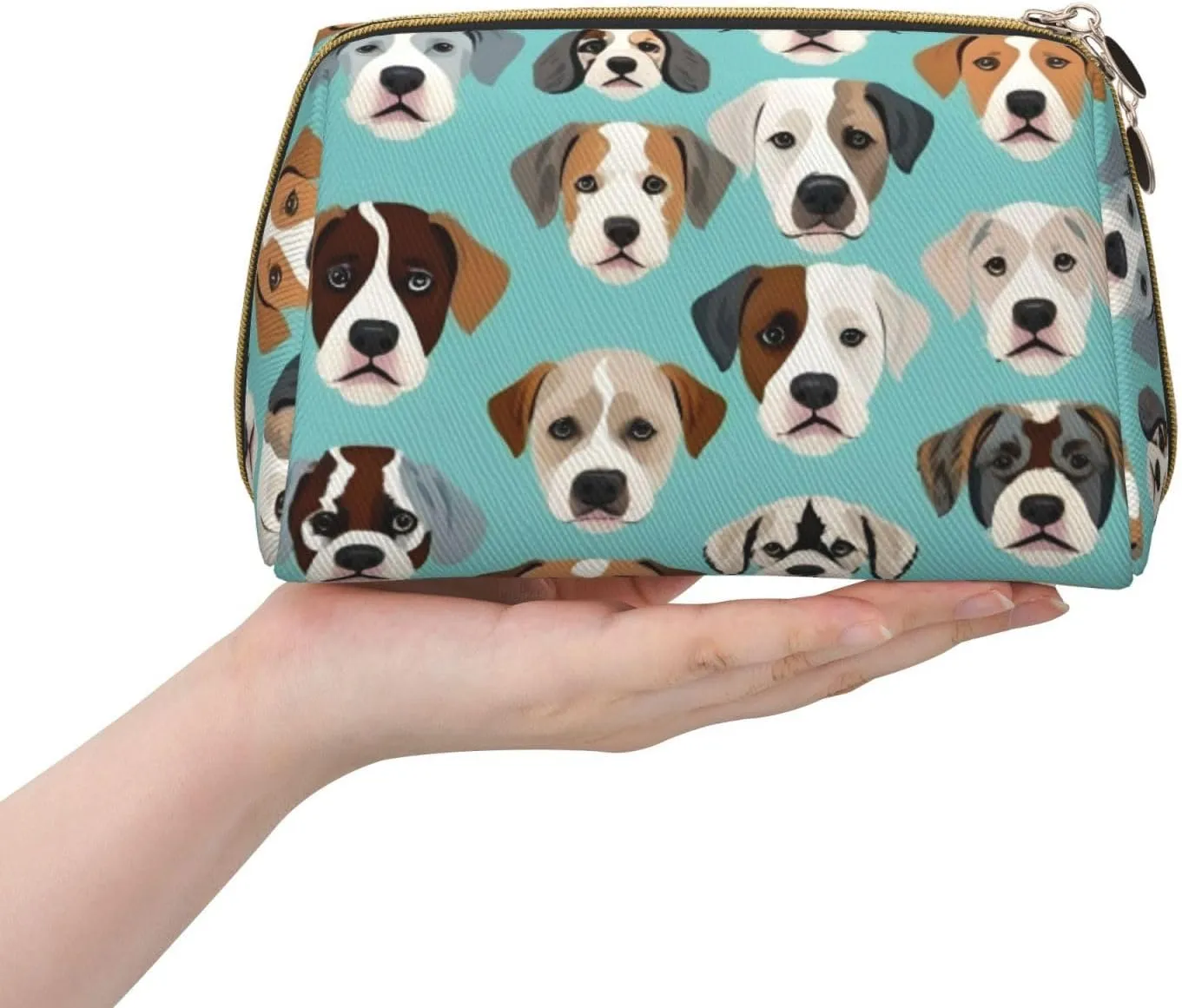 Funny English Bulldog Toiletry Pouch, Travel-Friendly Makeup Organizer For Makeup Brushes, Lipsticks
