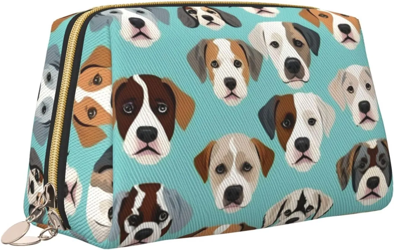 Funny English Bulldog Toiletry Pouch, Travel-Friendly Makeup Organizer For Makeup Brushes, Lipsticks