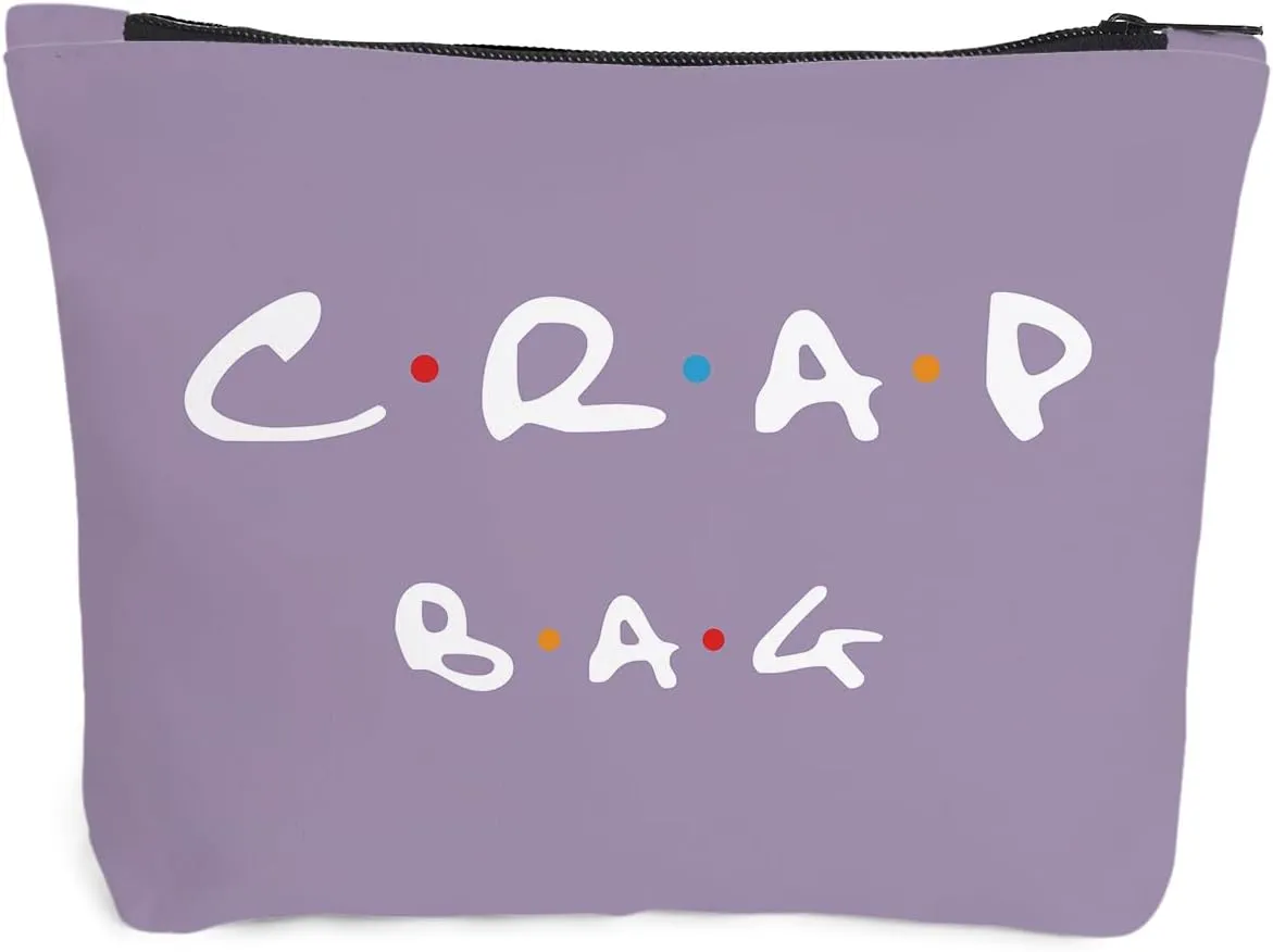 Funny gift Friend makeup bag, Best friend Cosmetic Bag, Friends Theme Natural Reusable Eco-Friendly Makeup Bag Gifts, for Women Men Best Friends Birthday Christmas Gift. Purple