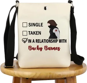 G2TUP Bucky Inspired Gift Dating Bucky Makeup Bag Winter Soldier Cosmetic Bag Barnes Fan Club Gift (Dating Bucky B -X)
