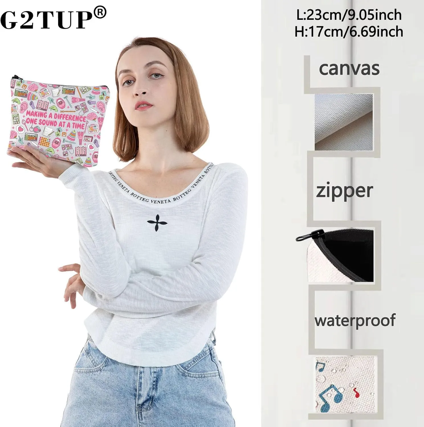 G2TUP SLP Speech Language Pathologist Gift Speech Therapist Cosmetic Bag SLP Making a Difference Halloween Presents
