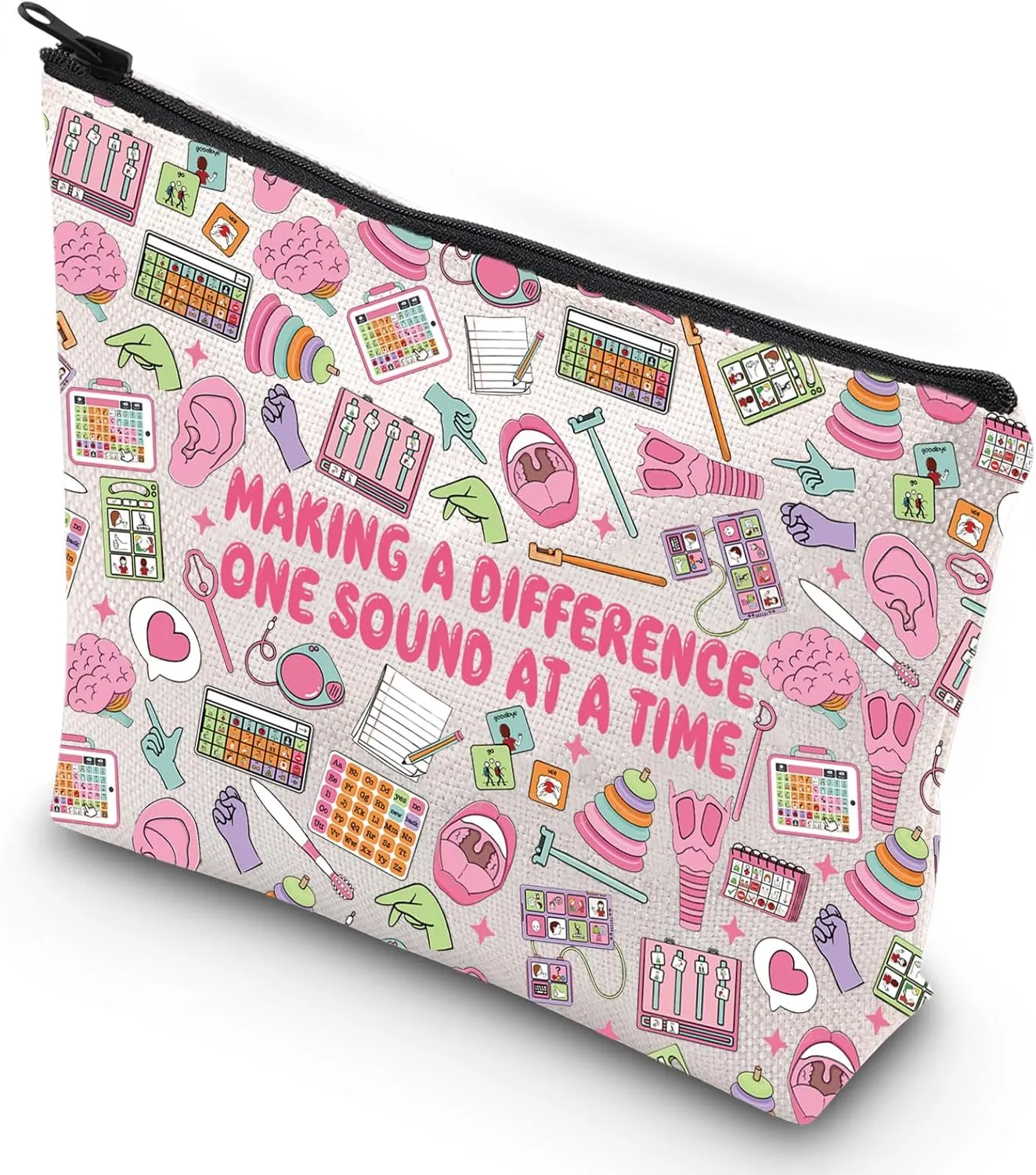 G2TUP SLP Speech Language Pathologist Gift Speech Therapist Cosmetic Bag SLP Making a Difference Halloween Presents