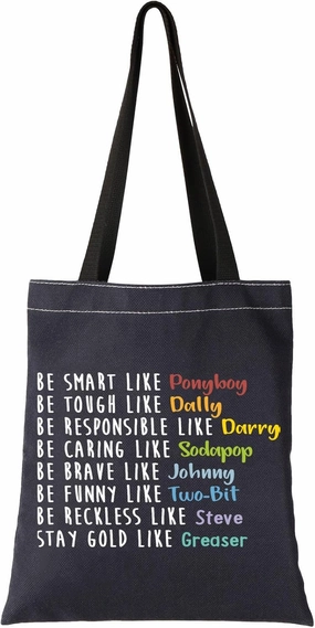 G2TUP Stay Pony Funny TV Show Inspired Shoulder Bag 80s Movie Tote Bag Book Lover Gift (Pony T)
