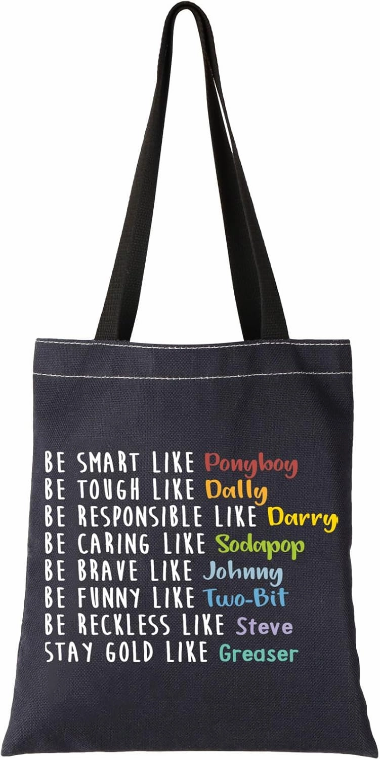 G2TUP Stay Pony Funny TV Show Inspired Shoulder Bag 80s Movie Tote Bag Book Lover Gift (Pony T)