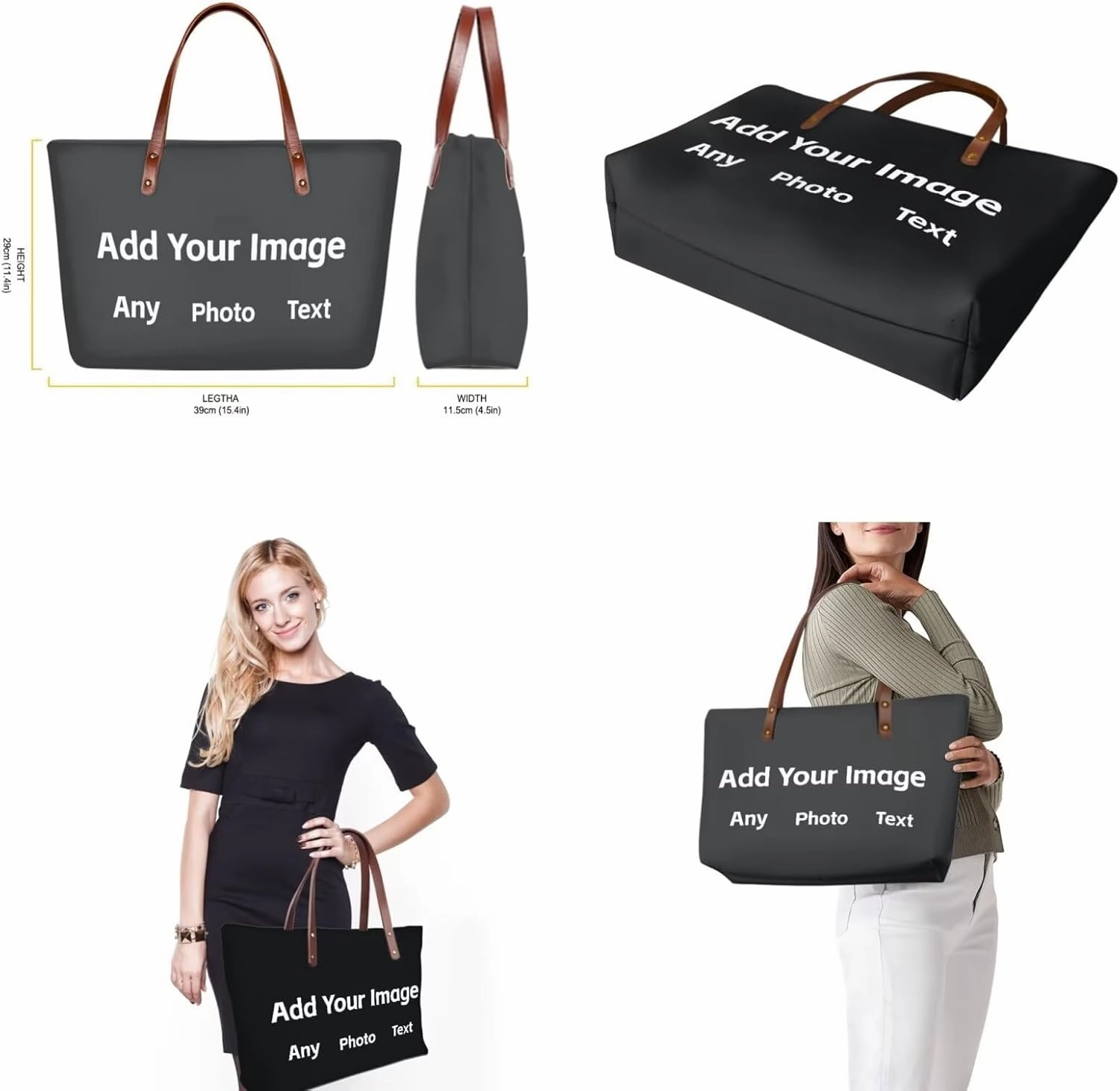GIFTPUZZ Women Top Handle Bags Handbags with Zipper Leather Wallet Cash Card Phone Holder and Makeup Bag Set 3pcs
