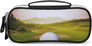 Golf Sport Leather Makeup Bag Portable Small Cosmetic Organizer Waterproof Toiletry Bags Brushes Pencils And Travel Make Up Accessories