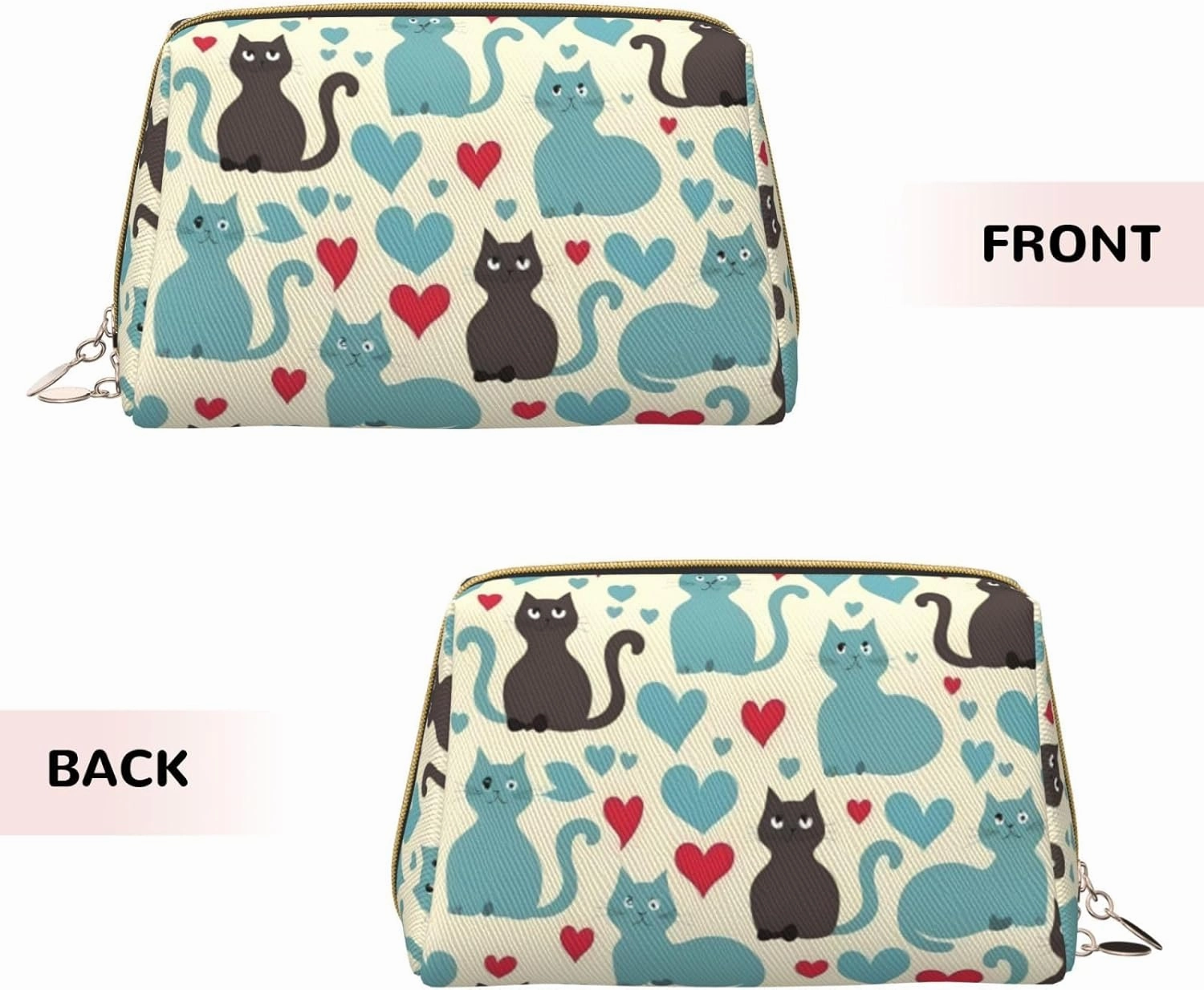 Happy Walking Kitty Toiletry Pouch, Travel-Friendly Makeup Organizer For Makeup Brushes, Lipsticks